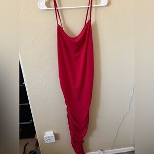 Red long dress